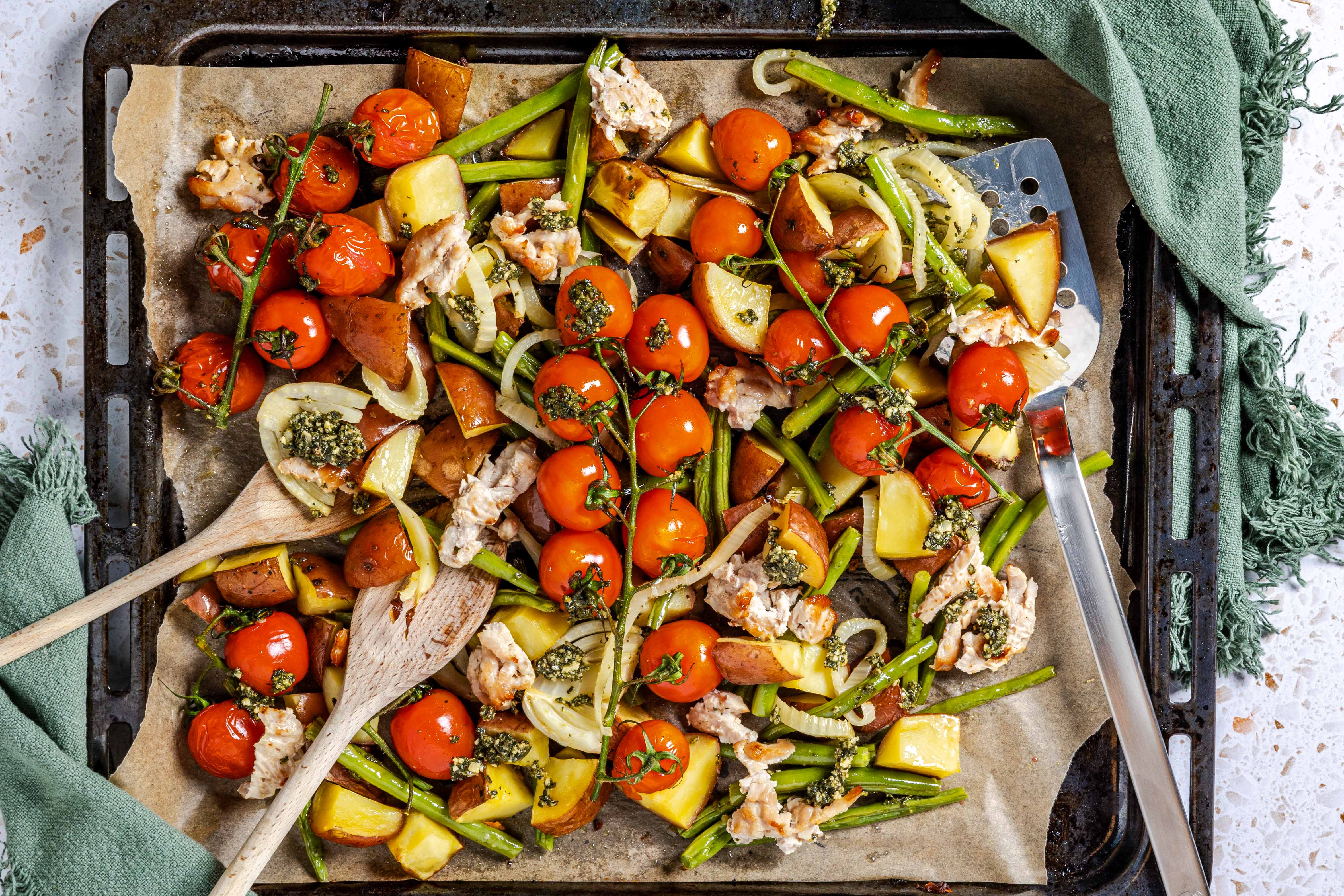 Traybake met kalkoen, 