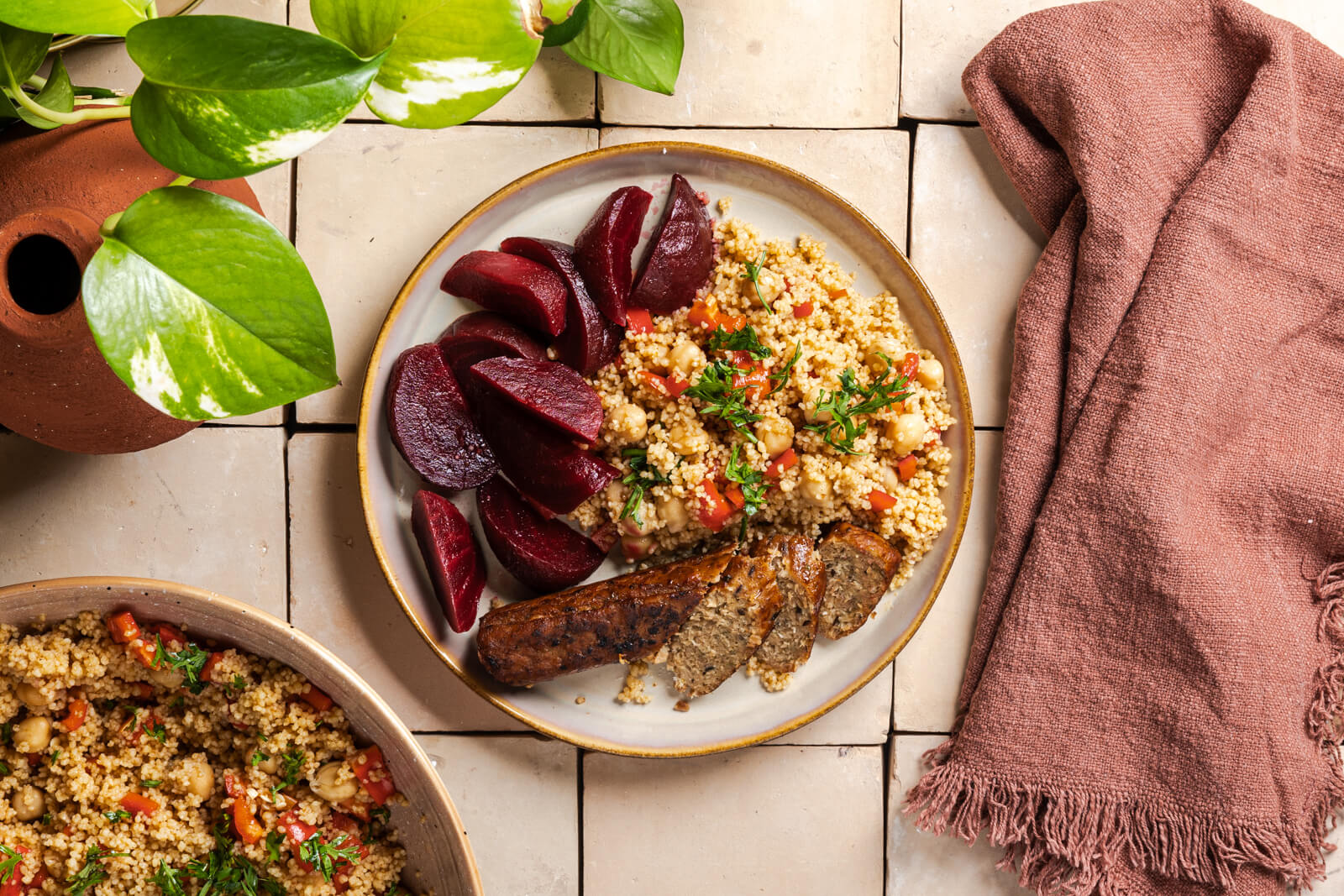 Couscous met zoetzure bietjes